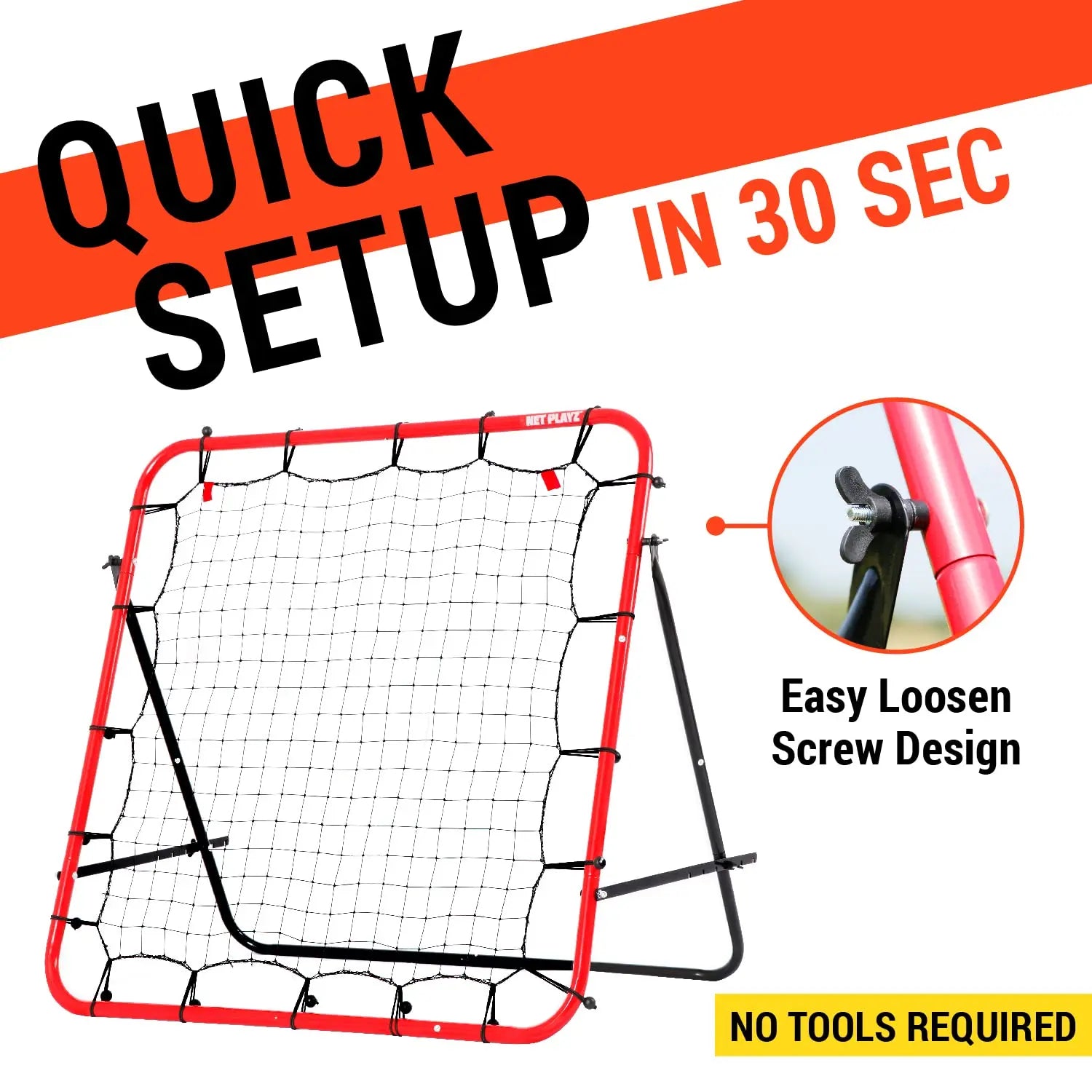 Soccer Rebound Net Rebounder 3.3X3.3FT | Skill Training Gifts, Aids & Equipment for Kids Teens & All Ages - Kick-Back/Portable, 6 Adjustable Angles